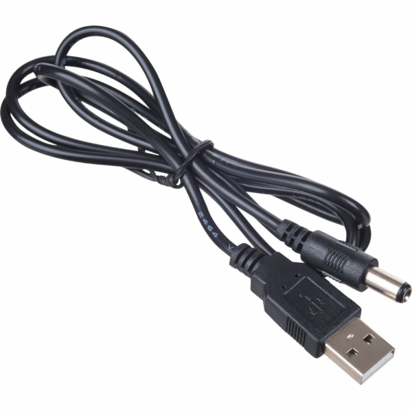 Akyga kabel USB - DC 5.5 x 2.5 mm/ABS/černá