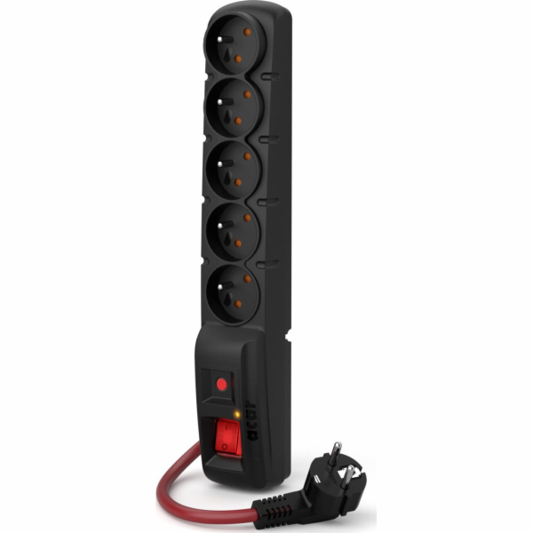 ACAR F5 POWER Černá 5 AC zásuvky / AC zásuvek 230 V 3 m