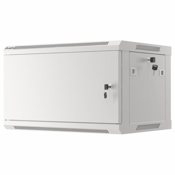 LANBERG Nástěnná jednodílná skříň 19" 6U/600x450, šedá (R...
