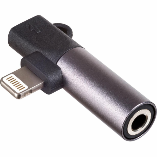 Akyga adaptér Lightning/Lightning/Jack 3.5mm/ABS/cerná