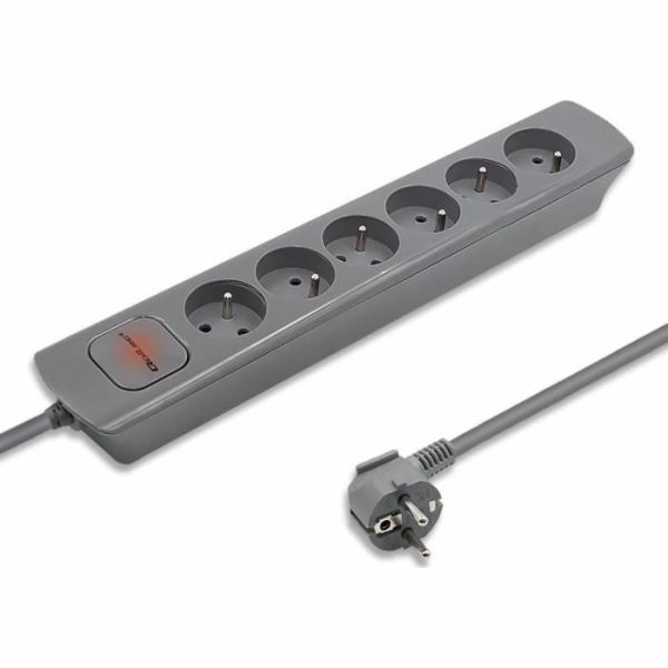 QOLTEC 50277 Power strip 6 sockets 1.8m Grey