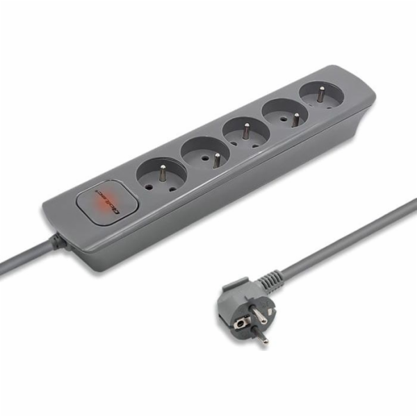 QOLTEC 50275 Power strip 5 sockets 1.8m Grey