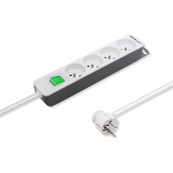 QOLTEC 50288 Power strip 4 sockets 1.8m White-grey
