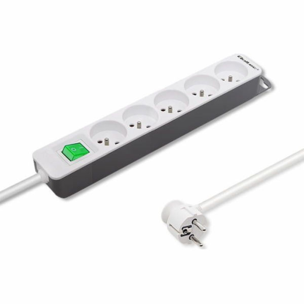 QOLTEC 50290 Power strip 5 sockets 1.8m White-grey