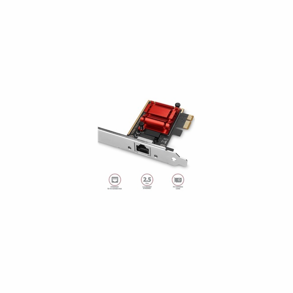 AXAGON PCEE-G25, PCIe síťová karta - 1x 2.5 Gigabit Ether...