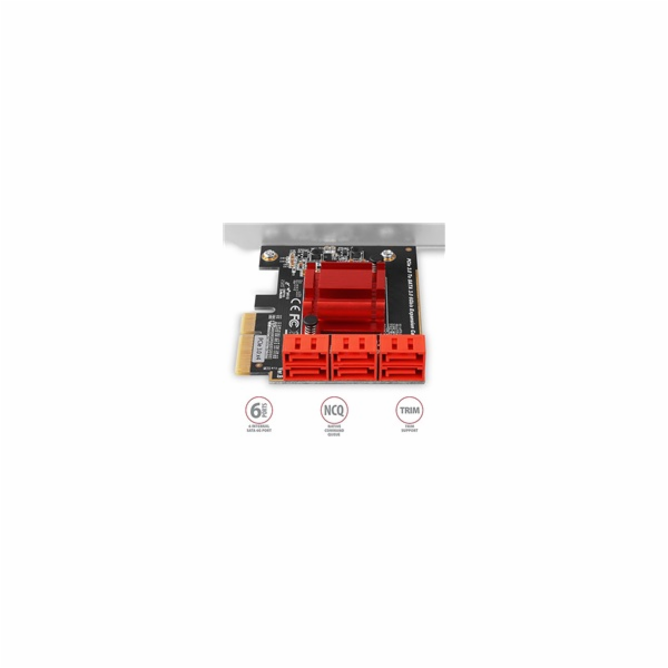 AXAGON PCES-SA6, PCIe řadič - 6x interní SATA 6G port, AS...