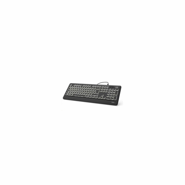HAMA klávesnice KC-550/ drátová/ podsvícená/ USB/ CZ+SK/ ...