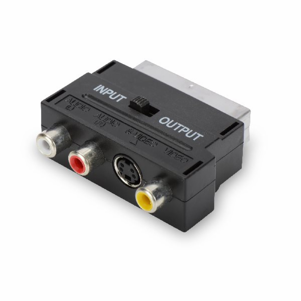 Ednet Audio/video adaptér, Scart samec - 3x Cinch + SVHS ...