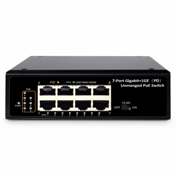 DIGITUS Professional Industrial 7-port Gigabit PoE+ switc...