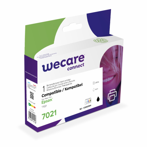 WECARE ARMOR ink kompatibilní s EPSON C13T70214010, černá...