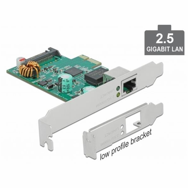 DeLOCK&nbsp;PCI&nbsp;Express&nbsp;x1&nbsp;karta&nbsp;1&nbsp;x&nbsp;RJ45&nbsp;2,5&nbsp;Gigabit&nbsp;LAN&nbsp;PoE+...