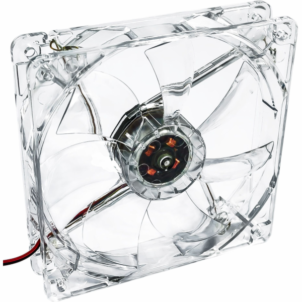 Akyga ventilátor 120mm MOLEX 4 LED/bílá 