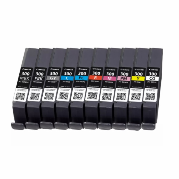 Canon cartridge PFI-300 MBK/PBK/C/M/Y/PC/PM/R/GY/CO Multi...