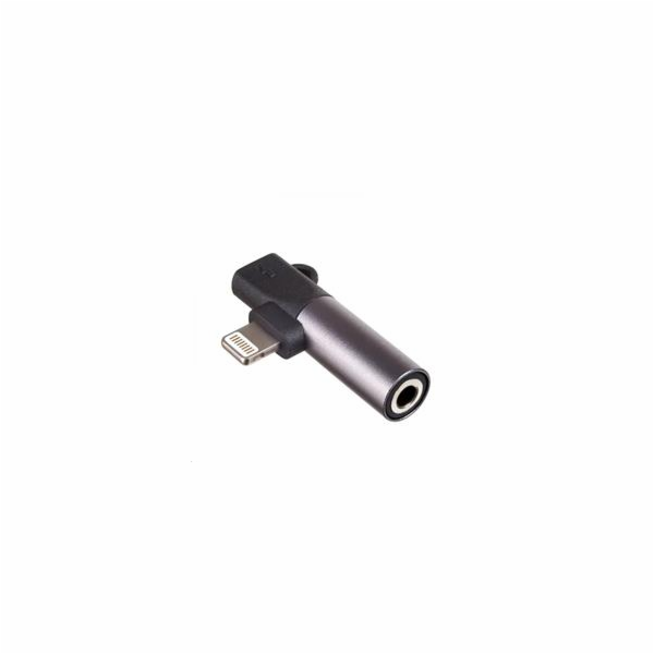 Akyga adaptér Lightning/Lightning/Jack 3.5mm/ABS/cerná