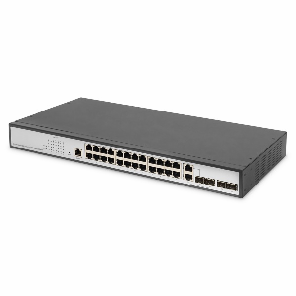 DIGITUS 24-Port Gigabit Switch 19Zoll, Managed, 2 Uplinks