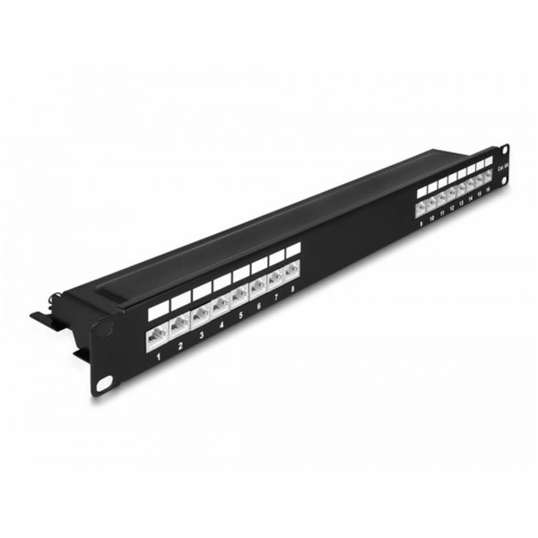 DeLOCK "19" patch panel 16 portů Cat.6A"