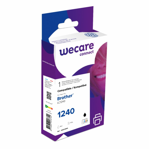 WECARE ARMOR ink kompatibilní s BROTHER LC-1240BK, černá/...