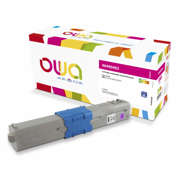 OWA Armor toner kompatibilní s OKI 46490402, 1500st, červ...