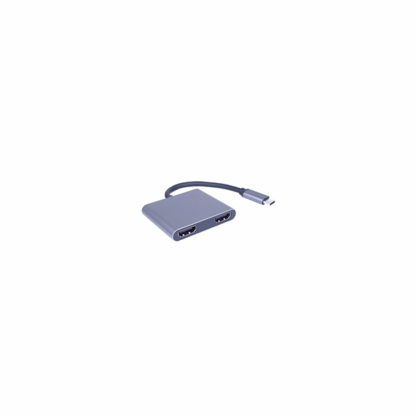 PremiumCord MST adapter USB-C na 2x HDMI, USB3.0, PD, roz...