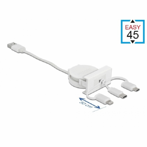 Delock Zatažitelný kabel modulu Easy 45 USB 2.0 typu 3 v ...