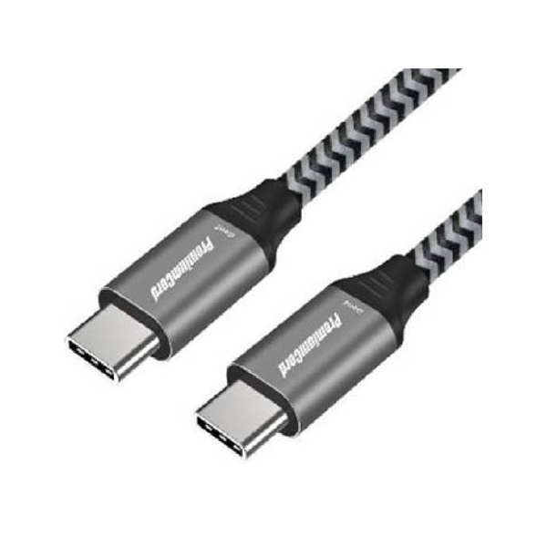 PREMIUMCORD Kabel USB-C M/M, 100W 20V/5A 480Mbps bavlněný...