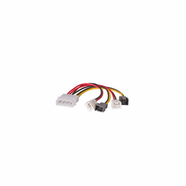 Akyga adaptér Molex/2 x 3-pin 12V/2 x 3-pin 5V/15cm