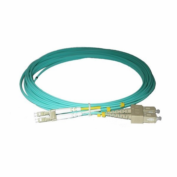Duplexní patch kabel MM 50/125, OM3, LC-SC, LS0H, 1m