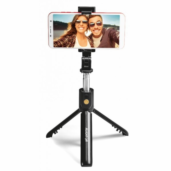 Aligator Selfie Tripod HA12 Teleskopická selfie tyč černá