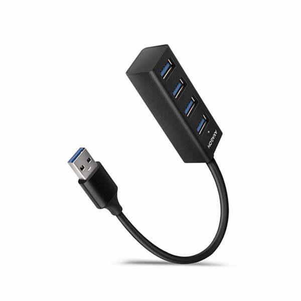 AXAGON HUE-M1A, 4x USB 3.2 Gen 1 MINI hub, kovový, kabel ...