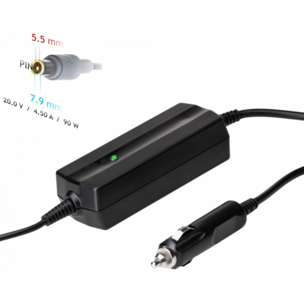 TRX Akyga napájecí adaptér do auta/ 20V/ 4,5A/ 90W/ 7,9x5...