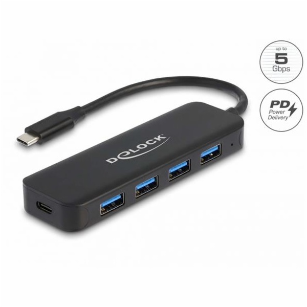 Delock USB Type-C Hub 4 Port USB 3.2 Gen 1 mit Power Deli...