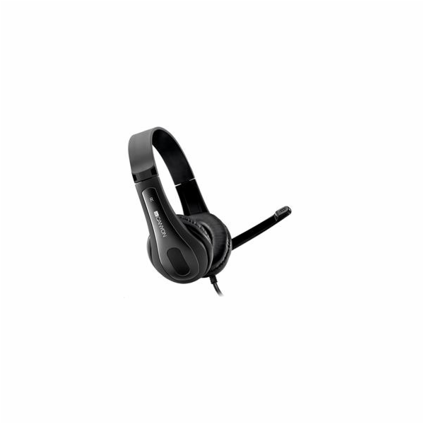 CANYON headset HSC-1, lehký, 3,5 mm jack TRRS, černá