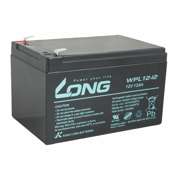 LONG baterie 12V 12Ah F2 LongLife 9 let (WPL12-12)