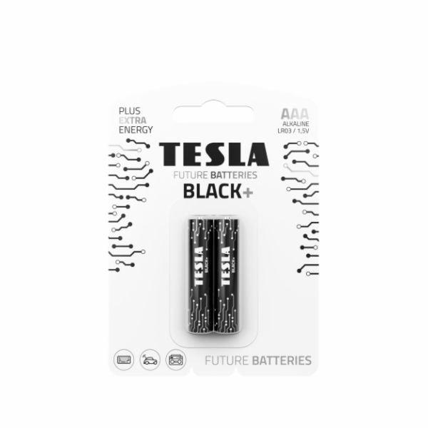 Tesla AAA BLACK+ alkalická, 2 ks