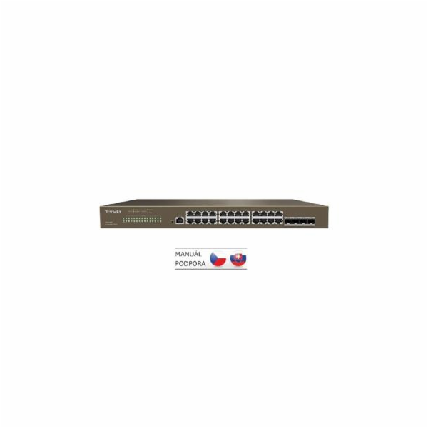 Tenda TEG3328F Managed L2 Gigabit Switch 24x RJ45 a 4x SFP