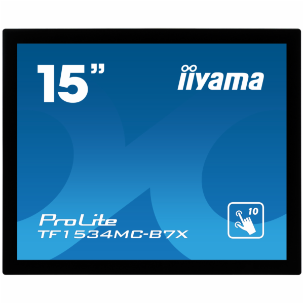 15" iiyama TF1534MC-B7X: TN, XGA, capacitive, 10P, 370cd/...