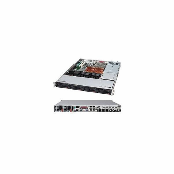 SUPERMICRO 1U chassis 4x 3,5" HS SAS/SATA, 2x500W