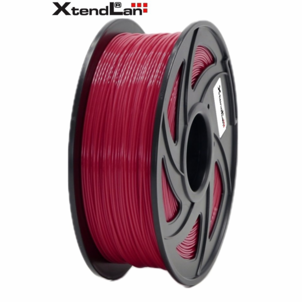 XtendLAN PLA 1,75mm průhledný červený 1kg XtendLan filame...
