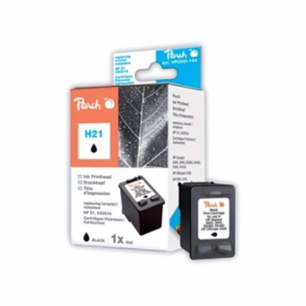 PEACH kompatibilní cartridge HP C9351AE, No. 21XL, Black,...