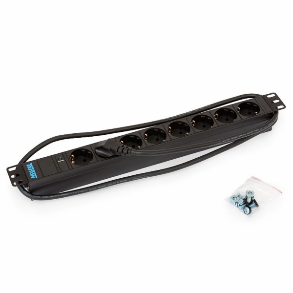 Rozvodný panel Triton 19" rozvodný panel SCHUKO 8xDE zásu...