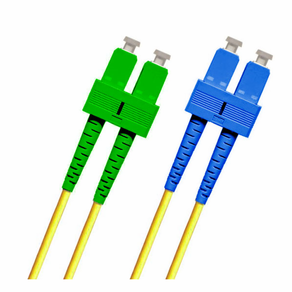 Optický patchkabel duplex SC/APC-SC 9/125um SM 1m, OS2, G...