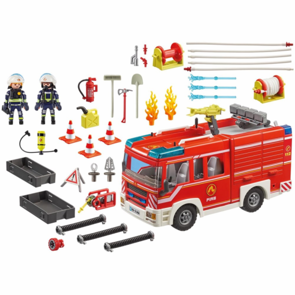 Hasičské auto se stříkačkou Playmobil, Hasiči, 37 dílků