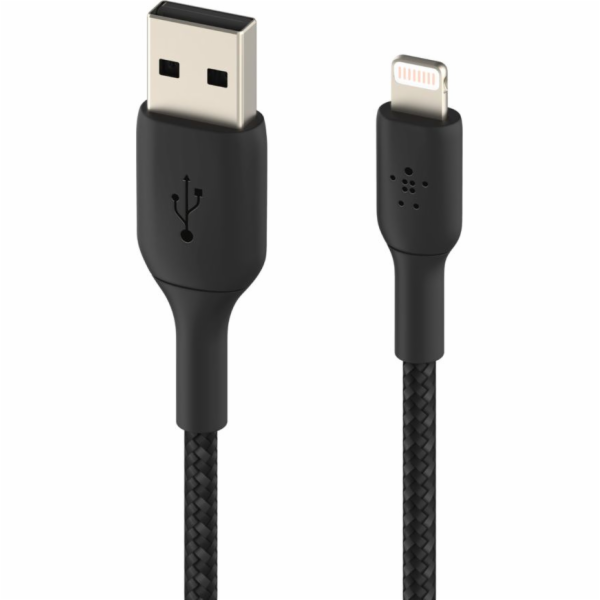 Belkin USB kabel Pletený USB kabel - Lightning 2m černý-C...