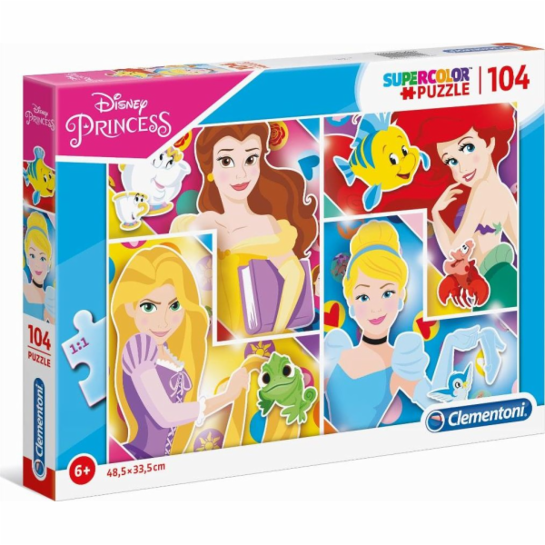 Clementoni Puzzle 104 super barevná princezna