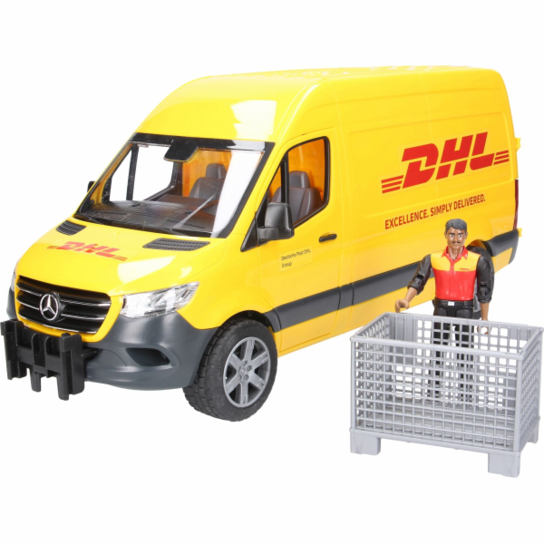 MB Sprinter DHL mit Fahrer, Modellfahrzeug