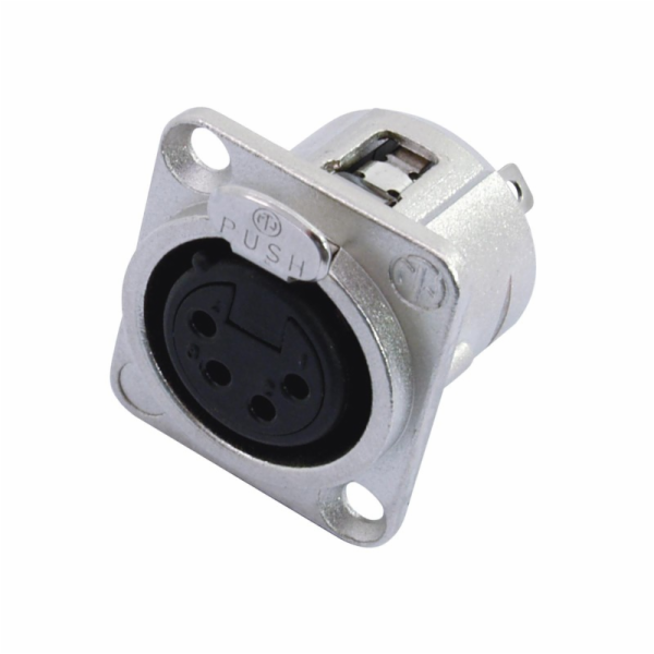 Neutrik XLR NC4-FDL-1, zásuvka na zabudování