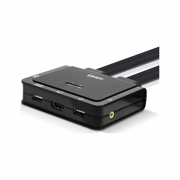Lindy 2 port HDMI 4K60, USB typu C, USB 2.0 a audio kabel...