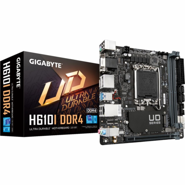 GIGABYTE MB Sc LGA1700 H610I DDR4, Intel H610, 2xDDR4, 2x...