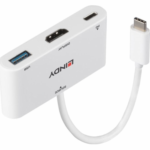 Lindy USB 3.2 Gen 1 multiport hub, USB-C samec > USB-A + ...