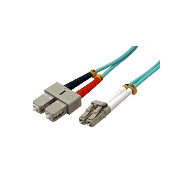 Optický patch cord Duplex LC-SC 50/125 0,25m MM OM4